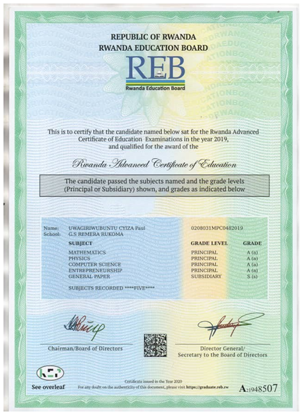 Certificate